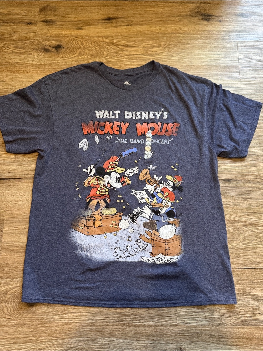 Disney Mickey Mouse “The Band Concert” Navy Graphic T-Shirt Size XL